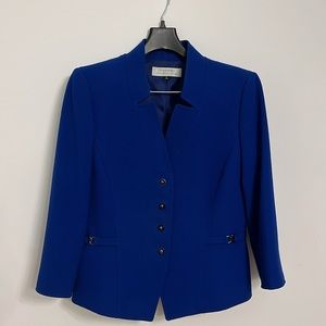 Tahari royal blue women’s suit.